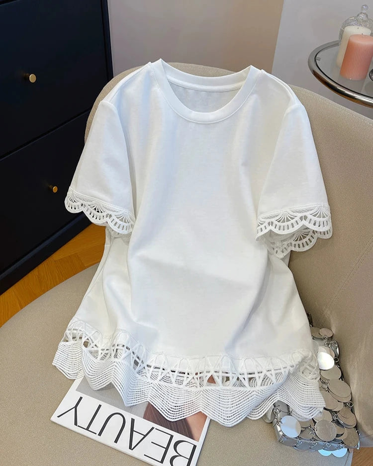 Lace Whisper Tee 00257