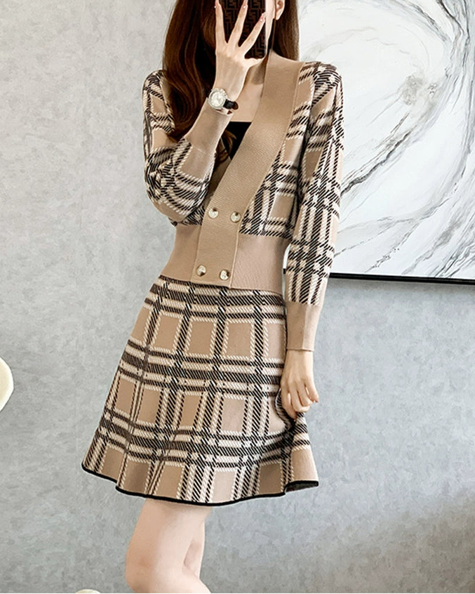 Classic Plaid Two-Piece Set 00462