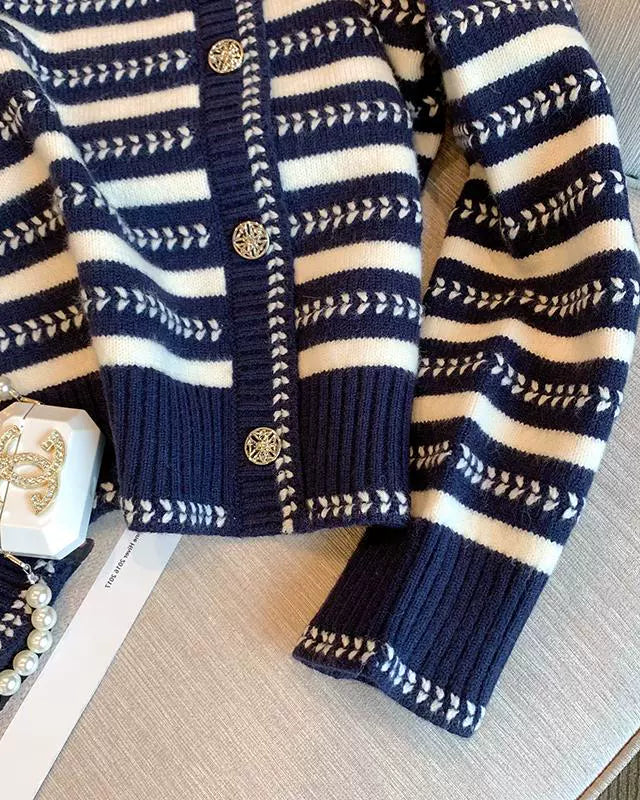 Striped Contrast Knit 00351