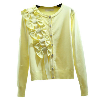 Knit Cardigan with Ribbons 00117