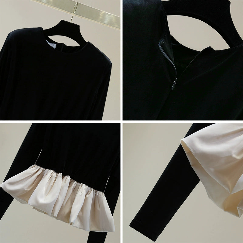 Peplum Long Sleeve Top 00114