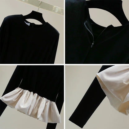 Peplum Long Sleeve Top 00114