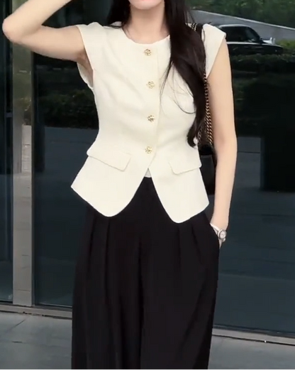 V-Cut Tailored Vest 00214