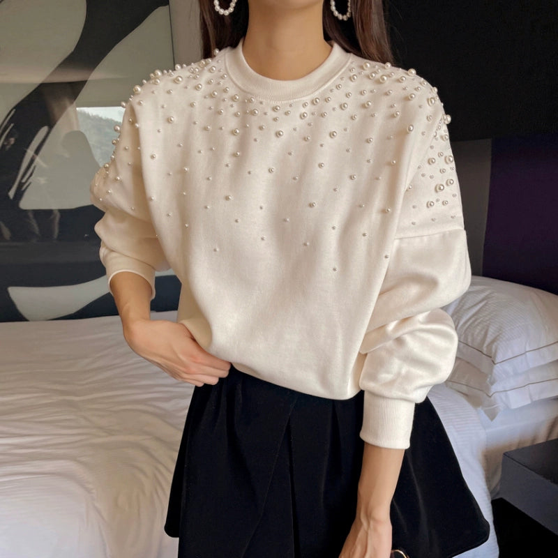 Pearl Embellished Sweatshirt 00388