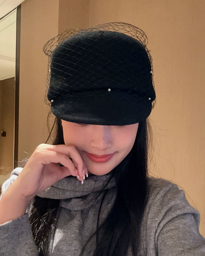 Pearl Veil Wool Cap 00441