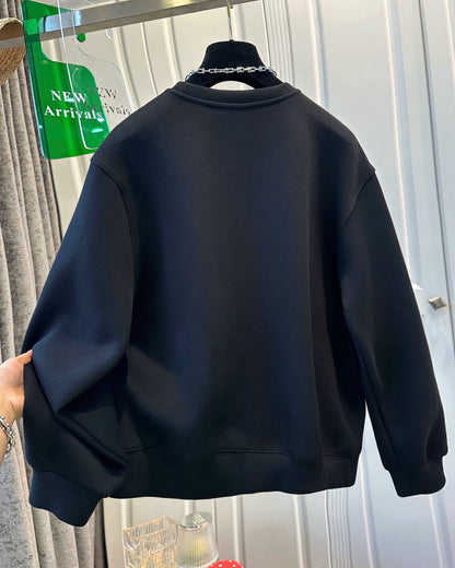 Embellished Noir Sweatshirt 00394