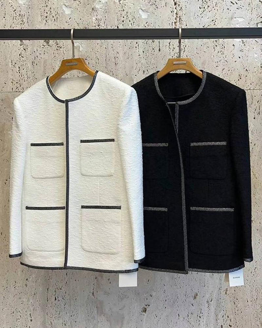 Monochrome Edge Tweed Jacket 00185