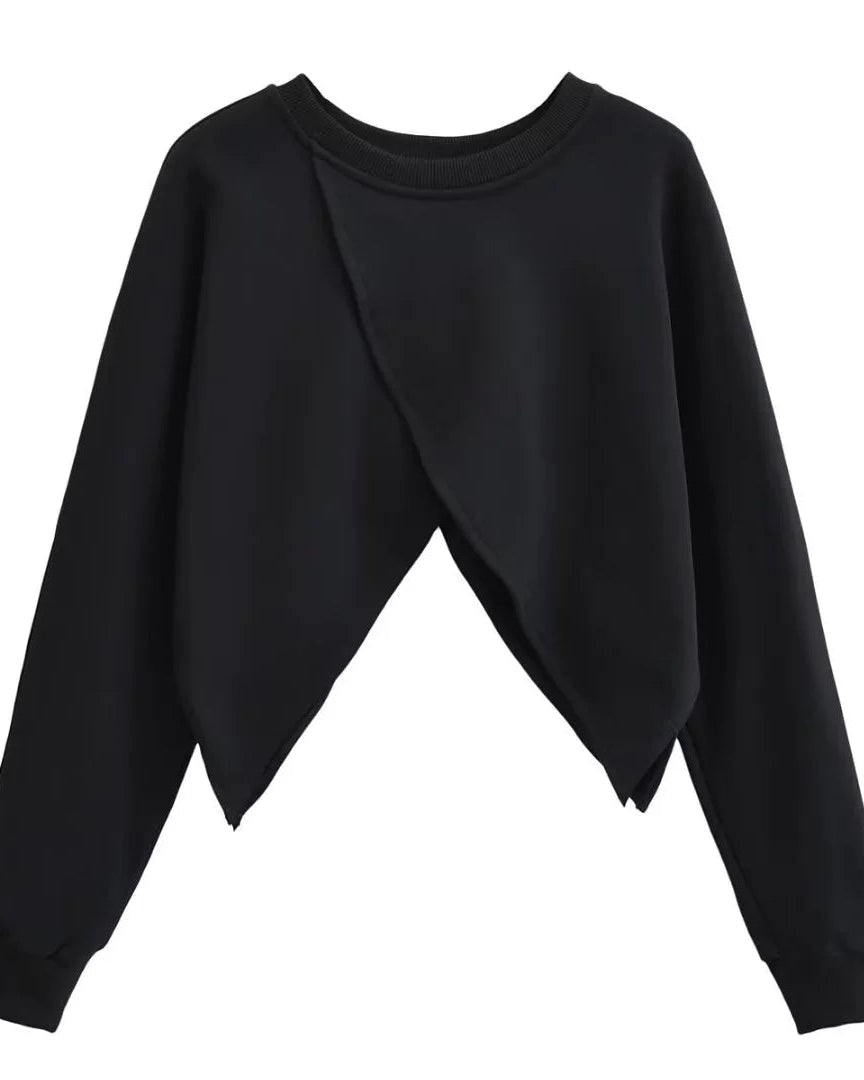Asymmetric Cross Sweatshirt 00458