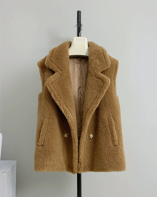 Teddy Wool-Blend Vest Coat 00524