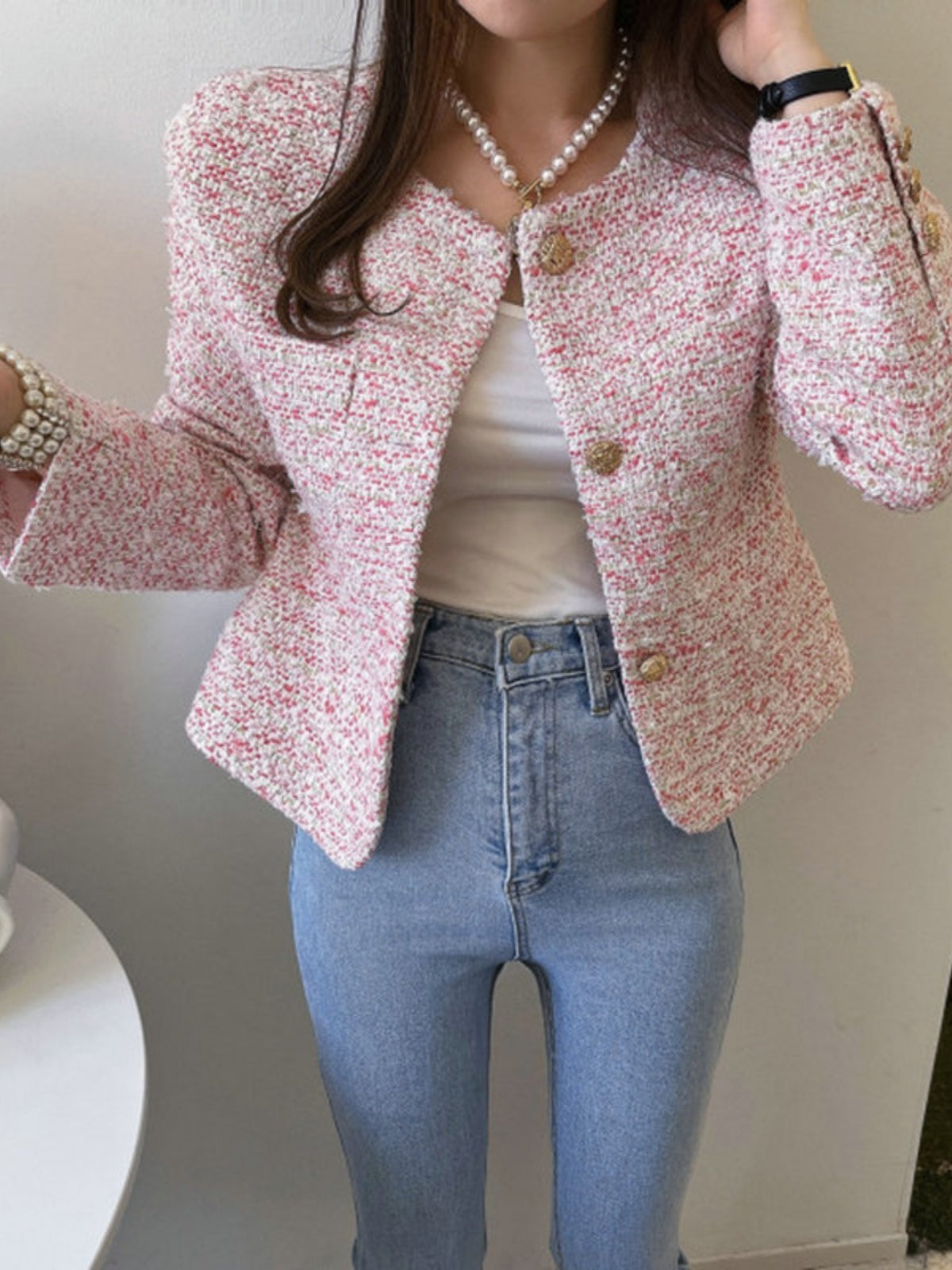 Sakura Tweed Jacket 00172