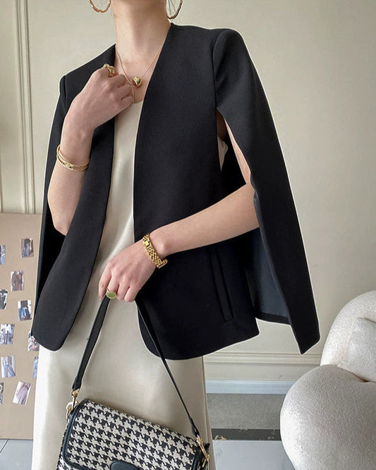 Cape Like Suit Jacket 00288