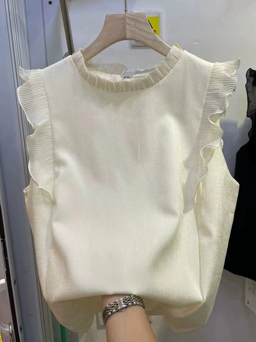 Frill Collar Top 00260