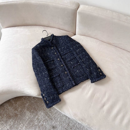 Navy Tweed Classic Jacket 00307