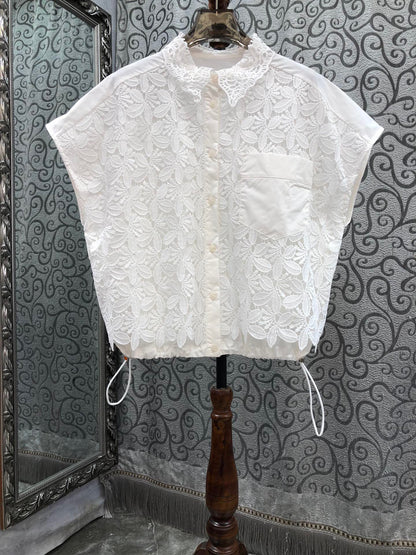 Ethereal Lace Cape Top 00226