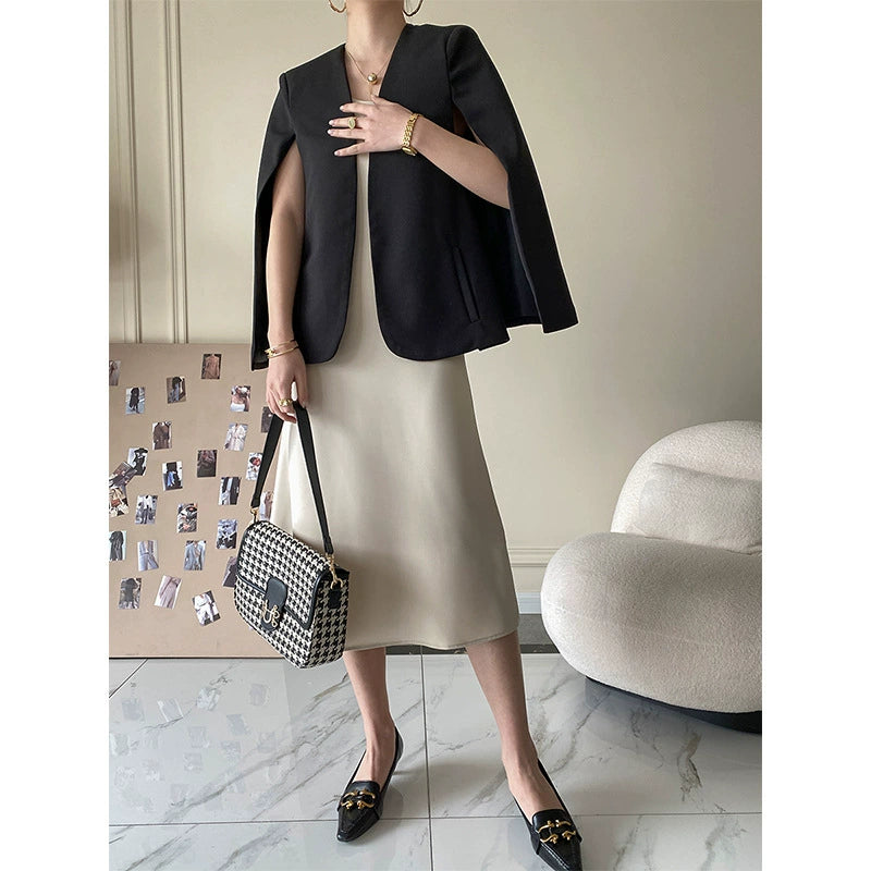 Cape Like Suit Jacket 00288