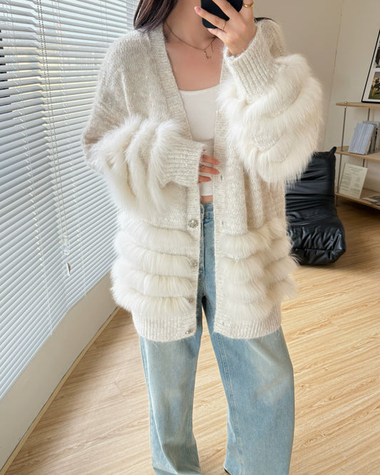 Soft Fuzzy Knit Cardigan 00472
