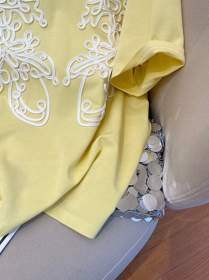 Sunlight Embroidery Tee 00256
