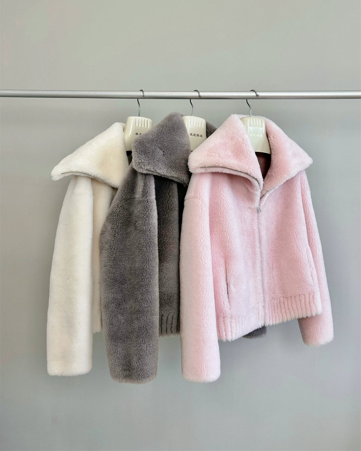 Fuzzy Wool-Blend Short Jacket 00523