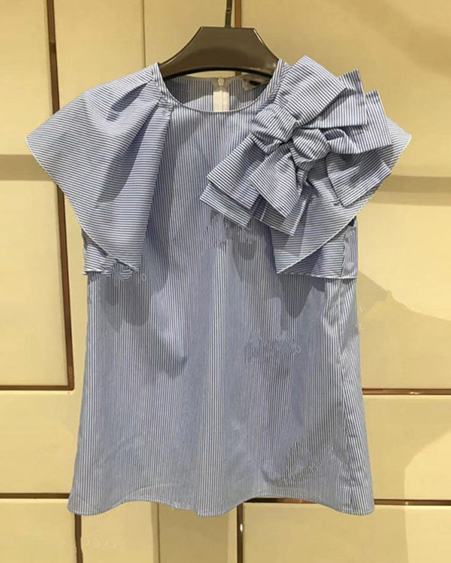 Grand Bow Ruffle Blouse 00227