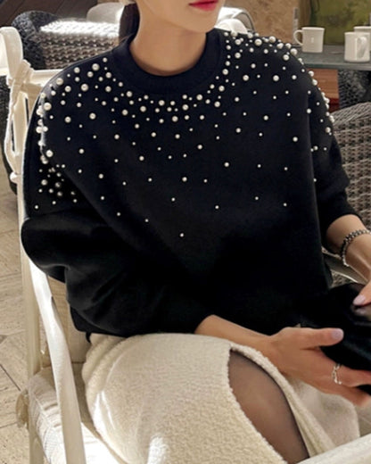 Pearl Embellished Sweatshirt 00388