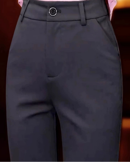 High-Waist Slim Tapered Trousers 00544