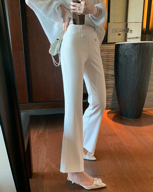 Glossy Flare Trousers 00408