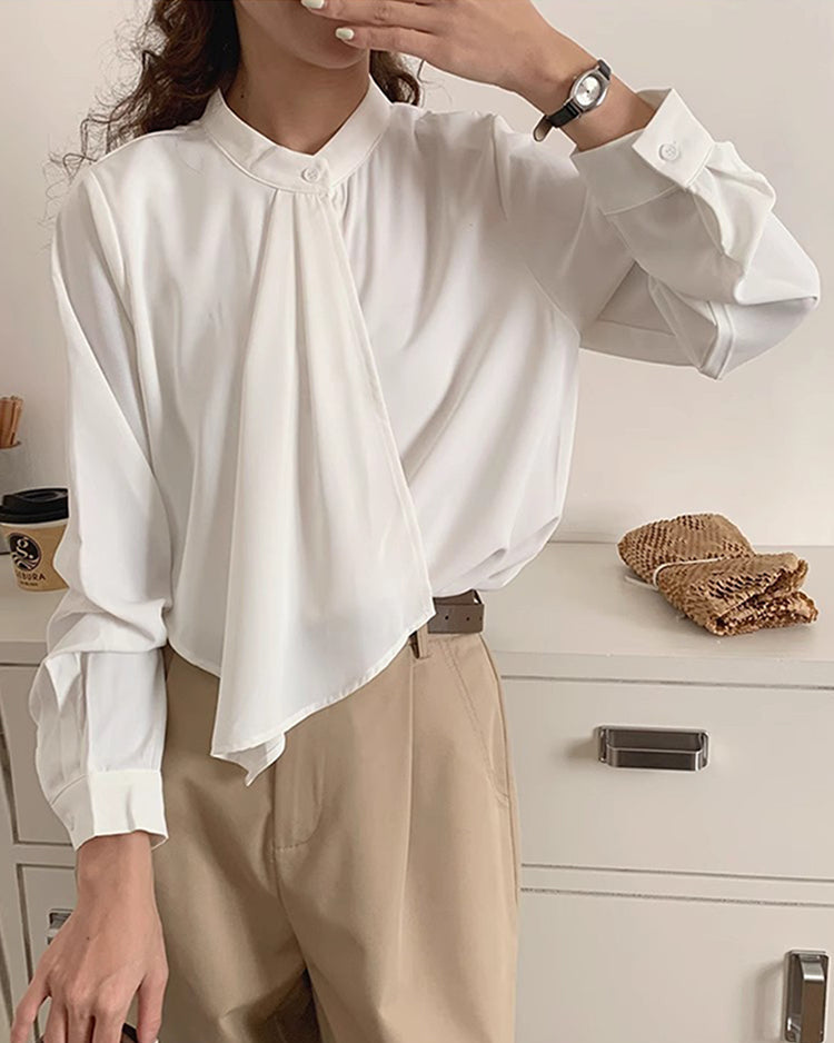 Soft Flow Asymmetrical Shirt 00177