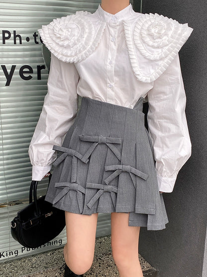 Rosette Embellished Blouse 00253