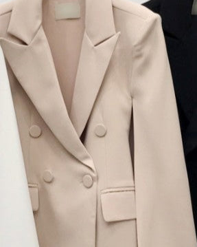 Double-Breasted Cape Blazer 00166