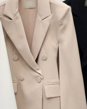 Double-Breasted Cape Blazer 00166