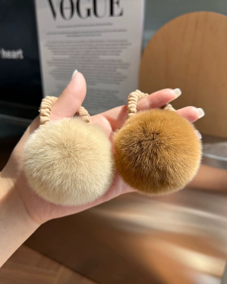 Fluffy Fur Ball Hair Tie 00479