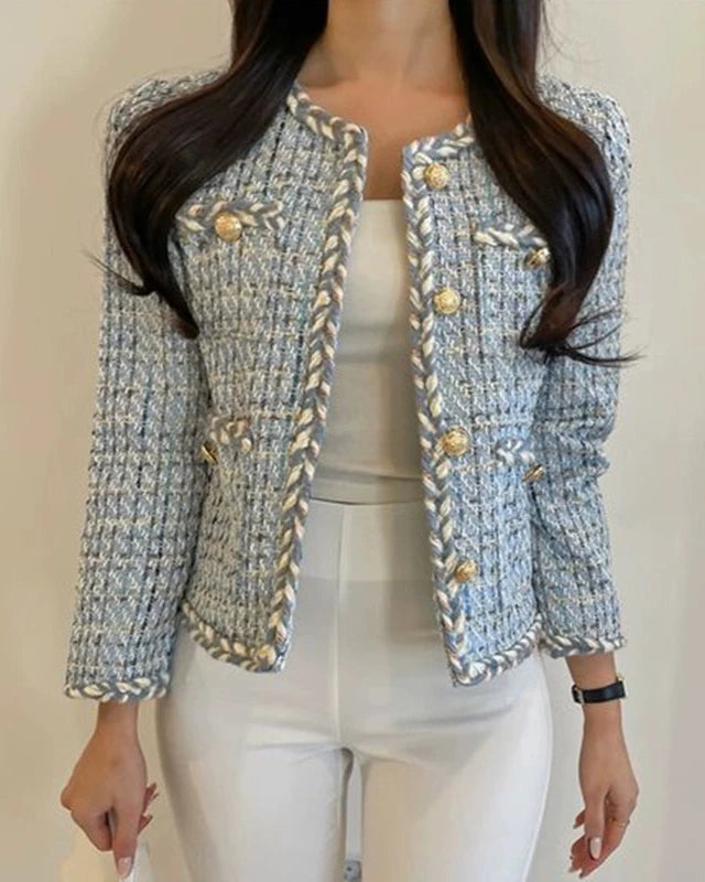 Multiple Color Tweed Jacket 00106