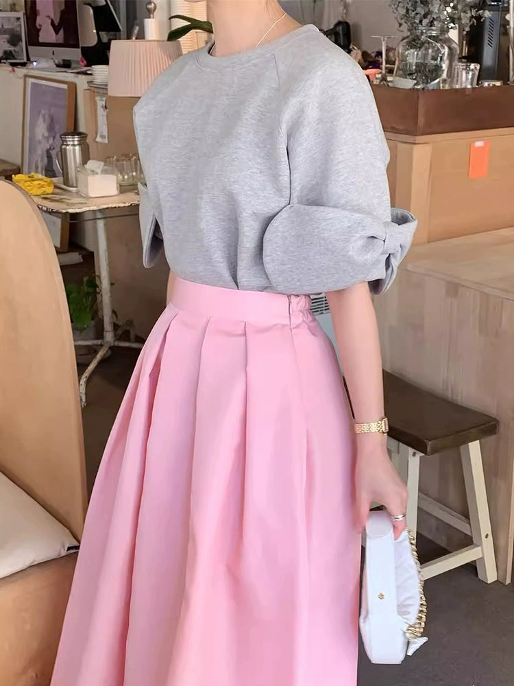 Casual Bow-Tied Sleeve Tee 00276