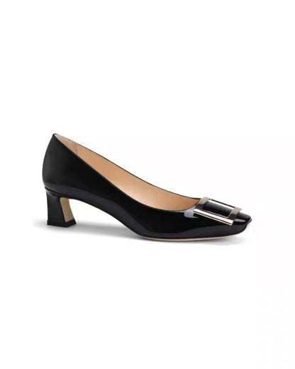 Square Buckle Low Heels 00463