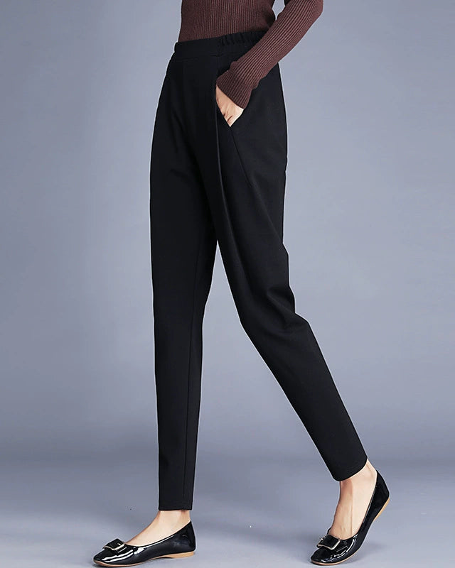 Refined High-Rise Tapered Trousers 00495