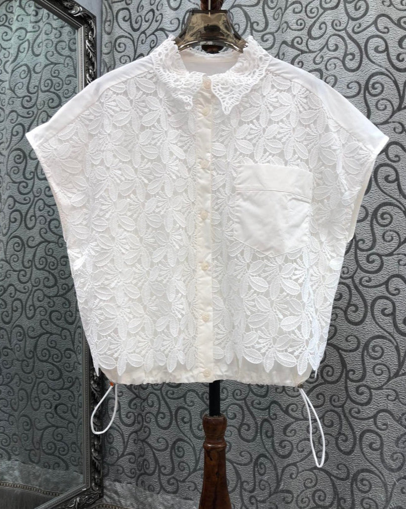 Ethereal Lace Cape Top 00226