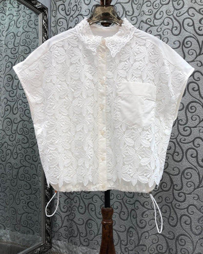 Ethereal Lace Cape Top 00226