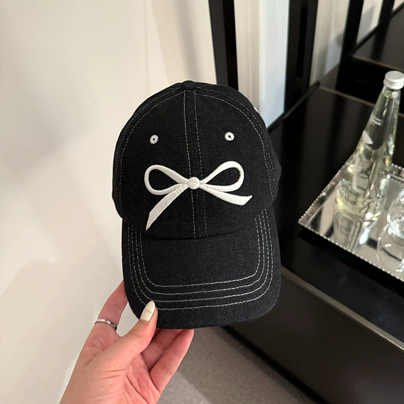 Bow Embroidery Soft-top Baseball Cap 00125