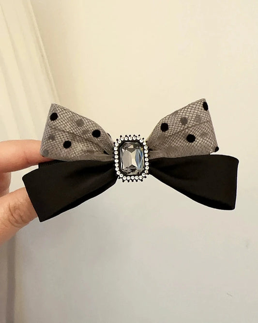 Jewel Bow Barrette Hair Clip 00051
