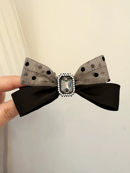 Jewel Bow Barrette Hair Clip 00051