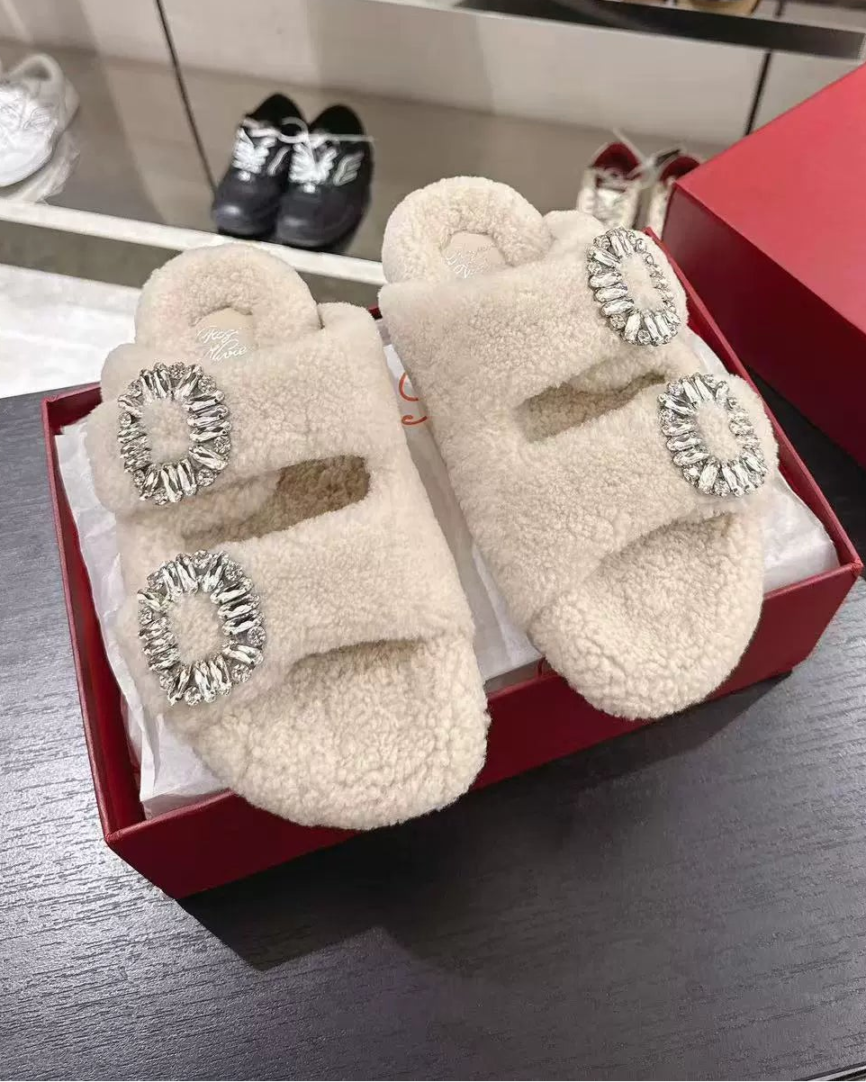 Crystal Bloom Fuzzy Slides 00504