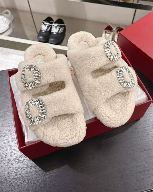 Crystal Bloom Fuzzy Slides 00504