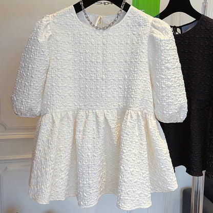 Textured Peplum Blouse 00238