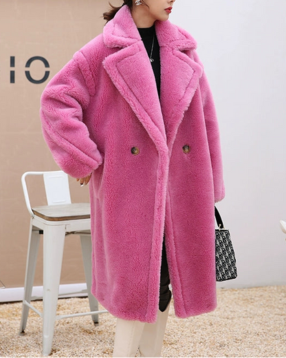 Luxe Teddy Long Coat 00471