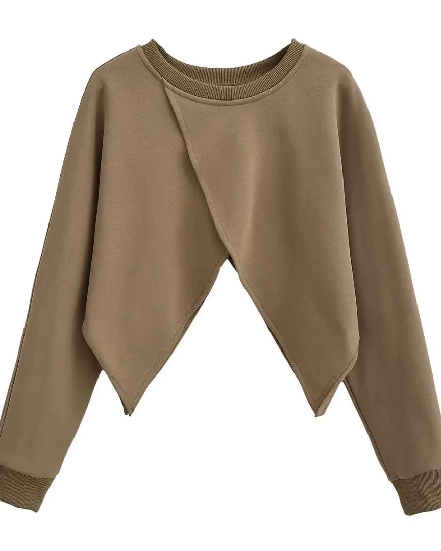 Asymmetric Cross Sweatshirt 00458