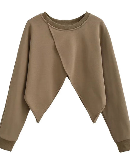 Asymmetric Cross Sweatshirt 00458