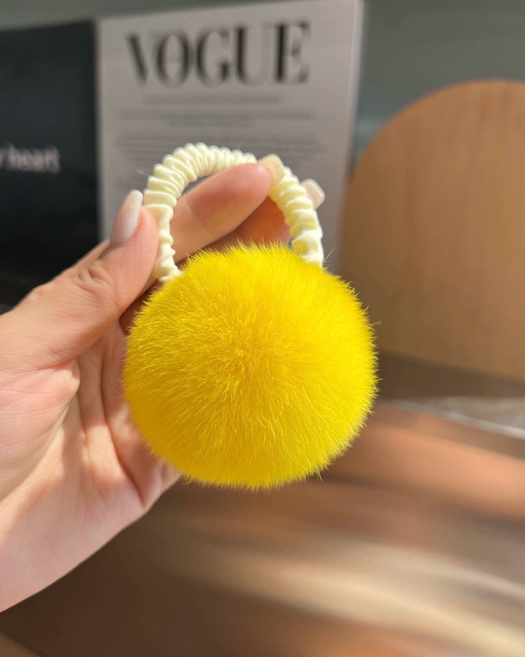 Fluffy Fur Ball Hair Tie 00479