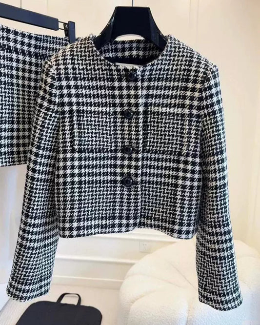 Houndstooth Elegance Jacket 00328