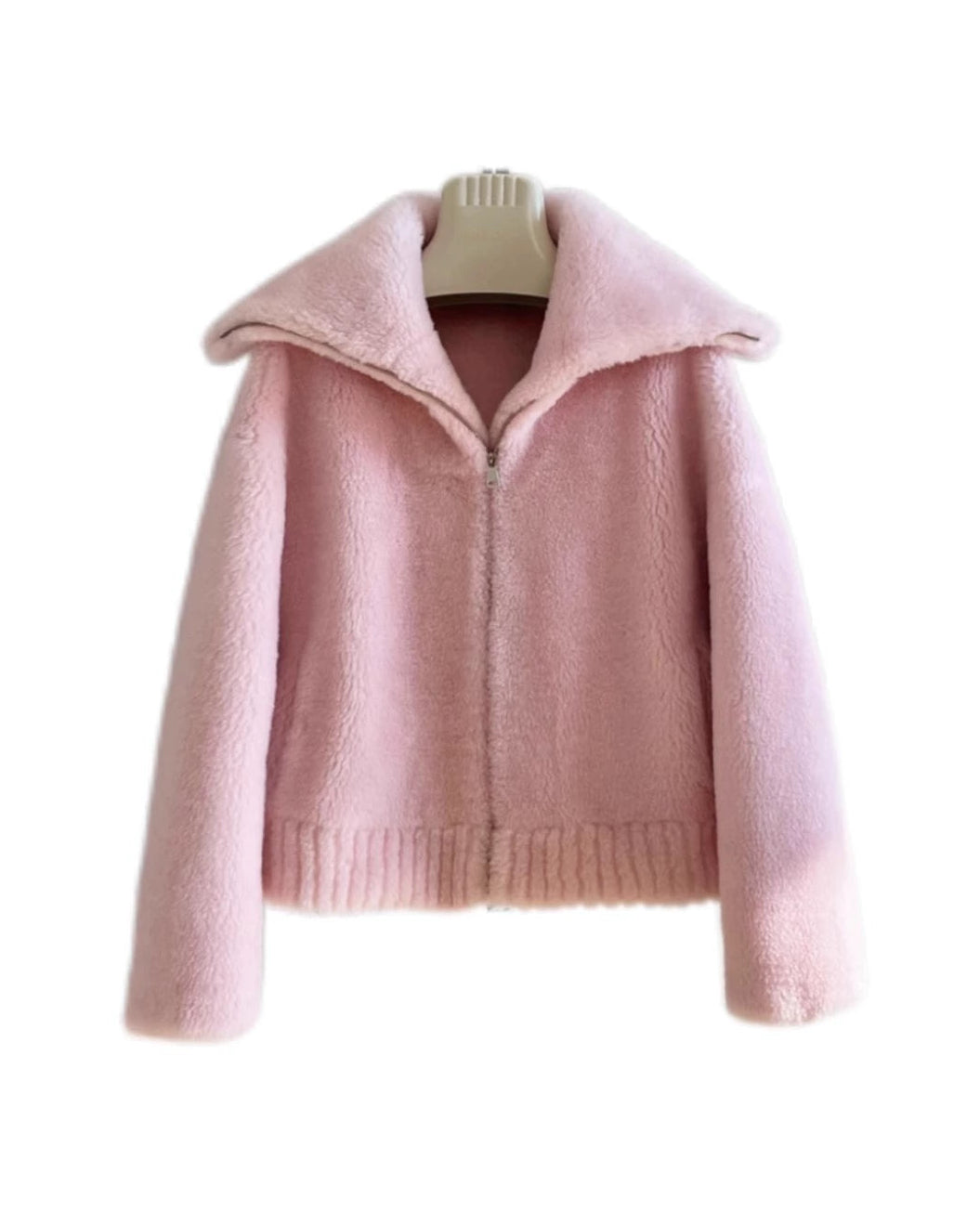 Fuzzy Wool-Blend Short Jacket 00523