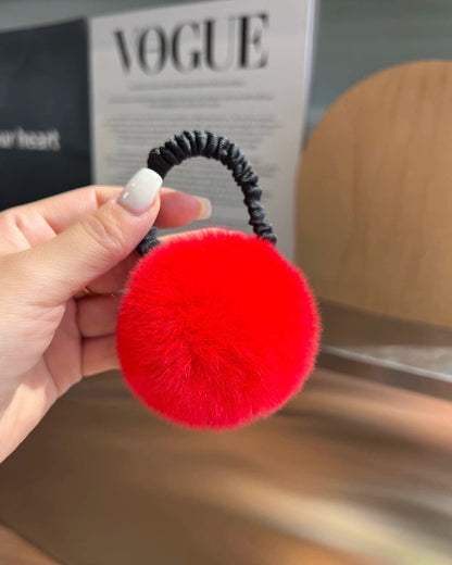 Fluffy Fur Ball Hair Tie 00479